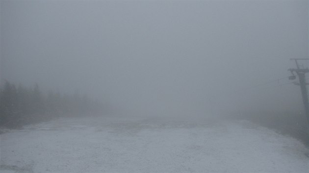 Sněhová pokrývka na Horní Malé Úpě (14.5.2019).