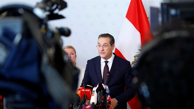 Odstupujc vicekancl Heinz-Christian Strache z FP (18. kvtna 2019)