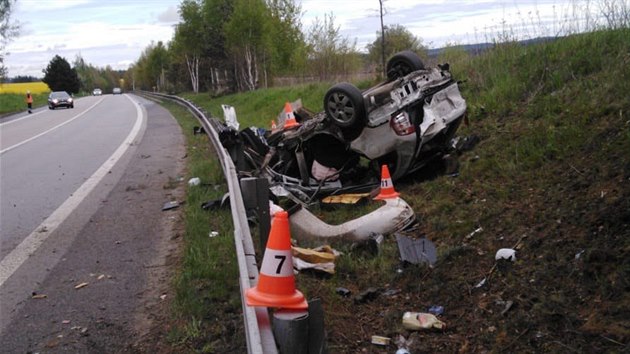 Smrteln dopravn nehoda na silnici I/34 ve smru Nov Velnice - Kamenice nad Lipou (11. kvtna 2019)