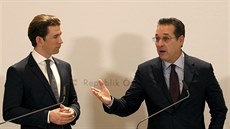Rakouský kanclé Sebastian Kurz a vicekanclé Heinz-Christian Strache na...