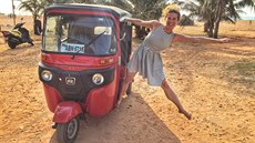 Lucie miluje sv�j tuktuk a Valencii.