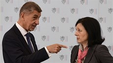 Premiér Andrej Babiš a eurokomisařka Věra Jourová se zúčastnili v Černínském...