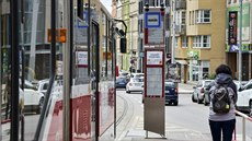 Zmodernizovaná tramvajová zastávka Nádraí Vysoany. (10. 5. 2019)