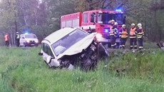 Nehoda tí osobních vozidel zastavila provoz u obce Losiná nedaleko Plzn. (16....
