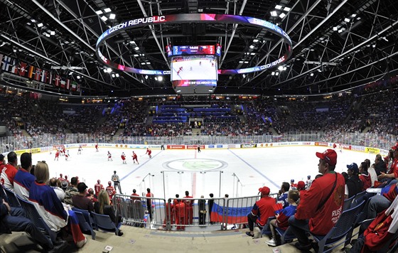 Aréna v Bratislav, kde etí hokejisté v nedli podlehli v souboji o bronz...