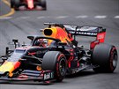 Max Verstappen z Red Bullu na trati Velké ceny Monaka.