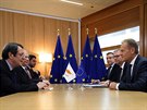 Kyperský prezident Nicos Anastasiades se setkává s prezidentem Evropské rady...