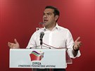 �ecký premiér Alexis Tsipras reaguje na výsledky voleb do Evropského...