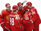 Rusové slaví první gól proti esku v utkání o bronz.