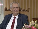 Milo Zeman v poadu TV Barrandov Týden s prezidentem (16. 11. 2017)