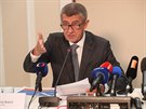Premiér Andrej Babi na tiskové konferenci s ministryní financí za ANO Alenou...