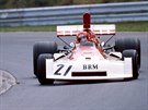 Automobilový závodník Niki Lauda na nmeckém Nürburgringu (5. srpna 1973)