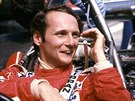 Automobilový závodník Niki Lauda ped Velkou cenou panlska (2. kvtna 1976)