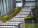 A garden with 'Welcome to Huawei' spelled out in flowers is seen outside an...