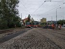 Tramvaje KT8 u zastávky Nádraí Braník