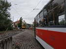 Tramvaje KT8 u zastávky Nádraí Braník