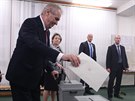 Prezident Milo Zeman volil ve volbách do Evropského parlamentu. (24. kvtna...
