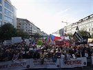 V Praze lidé u potvrté demonstrují za nezávislost justice a za odvolání...