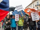 Na Masarykov námstí v Hradci Králové probhla demonstrace proti premiéru...