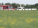 Na leti�ti v Let�anech spadlo letadlo Cessna 152. (27. 5. 2019)