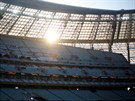 Olympijský stadion v Baku je nachystaný na finále Evropské ligy mezi Arsenalem...