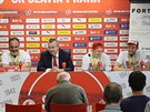 Tisková konference SK Slavia Praha po zisku ligového titulu