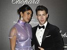 Priyanka Chopra a Nick Jonas (Cannes, 17. kvtna 2019)