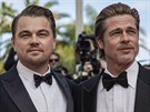 Leonardo DiCaprio a Brad Pitt na premiée filmu Tenkrát v Hollywoodu (Cannes,...