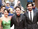 Catherine Brunetová, Xavier Dolan a Gabriel D'Almeida Freitas (Cannes, 22....