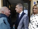 Premiér a p�edseda hnutí ANO Andrej Babi� volil v Pr�honicích u Prahy (24....
