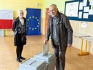 Volební místnost v Olomouci v Z ezníkova (24. kvtna 2019)