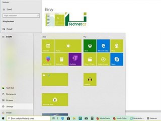 Světlý motiv v jarní verzi Windows 10 2019