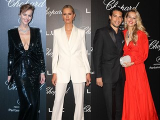 Eva Herzigová, Karolína Kurková a Petra Němcová s Benjaminem Larretchem v...