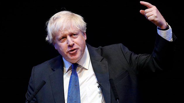 Boris Johnson mluv na konferenci konzervativn strany v Birminghamu (2. 10. 2018)