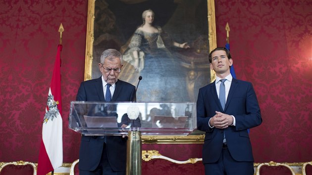 Rakousk prezident Alexander Van der Bellen po schzce s kanclem Sebastianem Kurzem (19. kvtna 2019)