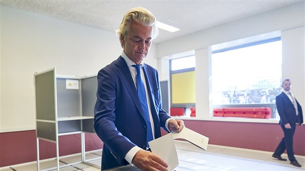 Geert Wilders odvolil v nizozemském Haagu. (23. kvtna 2019)