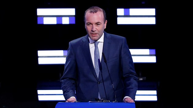 Kandidt Evropsk lidov strany na pedsedu Evropsk komise Manfred Weber reaguje na vsledky voleb do Evropskho parlamentu. (26. kvtna 2019)