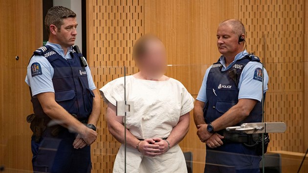 Brenton Tarrant, jemu se pipisuje tok na novozlandsk meity, byl obvinn i z terorismu. (21. kvtna 2019)