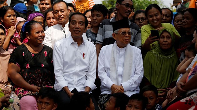 Indonsk prezident Joko Widodo bhem prezidentskch voleb v roce 2019. Obhjil v nich svj mandt. (21. kvtna 2019)