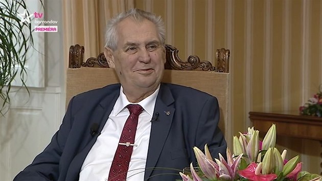 Miloš Zeman v pořadu TV Barrandov Týden s prezidentem (16. 11. 2017)