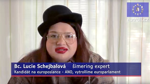 Jednou z tv recesistickho uskupen ANO, vytrollme europarlament je youtuberka Sejroka (Lucie Schejbalov)