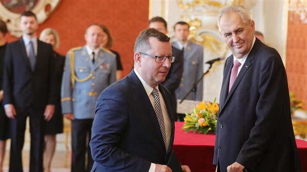Prezident Milo Zeman jmenoval ministra kultury Antonna Staka 27. ervna 2018.