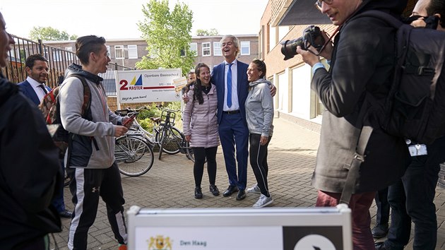 Nizozemsk politik Geert Wilders u voleb do Evropskho parlamentu (23. kvtna 2019)