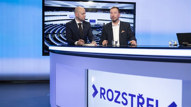 Hostem pondlnho Rozstelu je politolog Jan Kubek a komenttor MF DNES Ondej Leinert (27. kvtna 2019)