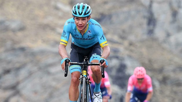 Kolumbijský cyklista Miguel Angel Lopez Moreno v průběhu 13. kola  Giro d'Italia.