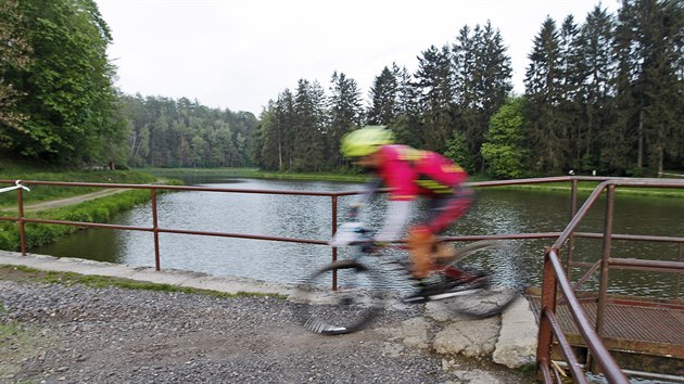 Momentka z bikerskho zvodu Jihlavsk 24mtb