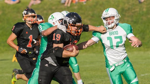 Daniel Schmied (19) z Brno Sgrs unik obran Brno Alligators.