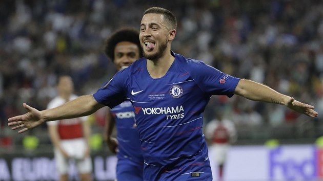 Eden Hazard z Chelsea oslavuje gl.