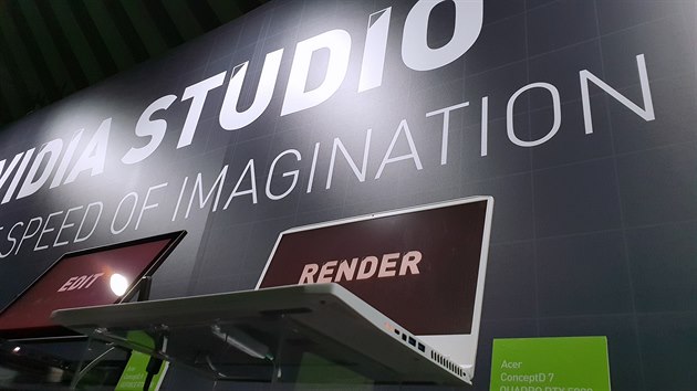 Pedstaven notebook Nvidia RTX Studio