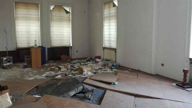 Souasn stav vily v enov u Novho Jina, kterou v lednu roku 2015 otsl vbuch.